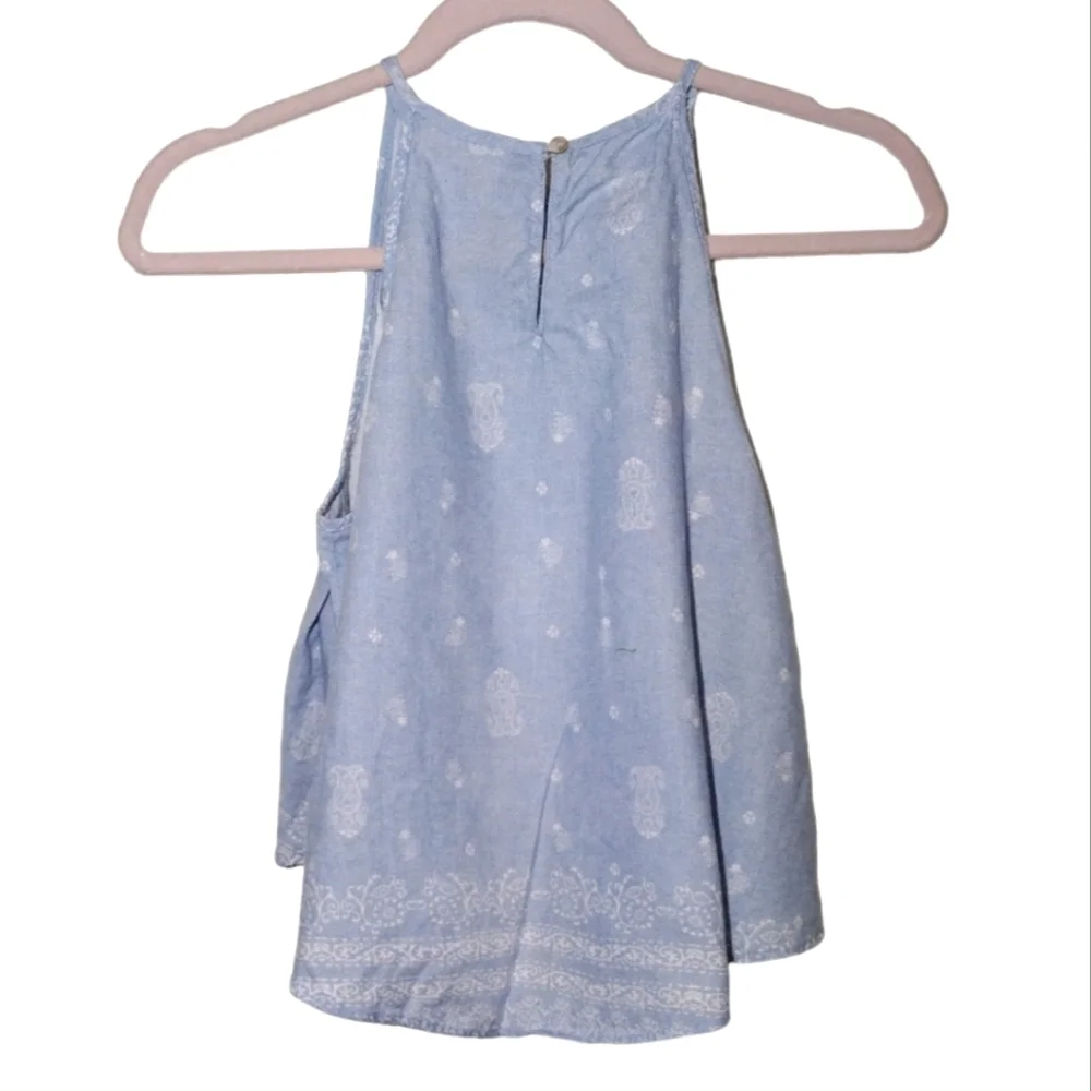 Zara Printed Sleeveless Cropped Top